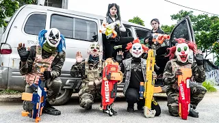 LTT Films : Legendary Female Warrior Silver Flash Black Nerf Guns Fight Mr Tiger Mask Monster