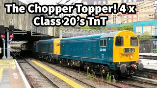 The CHOPPER TOPPER! 4 x Class 20's TnT - Birmingham New Street 02/07/2022 20189 20205 20142 20007