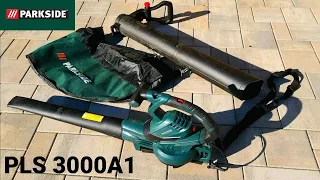 Parkside PLS 3000 A1 powerful electric garden blower, vacuum cleaner and leaf shredder 3 in 1