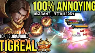 TIGREAL BEST BUILD 2024 | BUILD TOP 1 GLOBAL TIGREAL GAMEPLAY | MOBILE LEGENDS✓