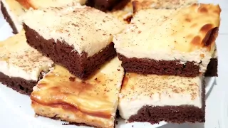 Необычное пирожное. Двухслойные творожно-бисквитные пирожные с какао/ Two-layer curd-biscuit cakes