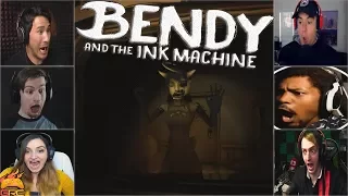 Gamers Reactions to the Alice Angel Jumpscare | Bendy and The Ink Machine - Chapter 3