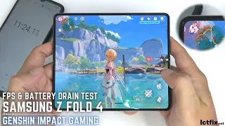 Samsung Galaxy Z Fold 4 Genshin Impact Gaming test | 120Hz Display, Snapdragon 8+ Gen 1