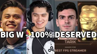 Valorant/CS:GO World Reacts To Tarik Winning BEST FPS STREAMER