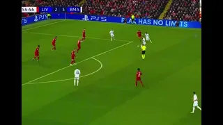 Benzema goal against Liverpool in the round of sixteen ucl 2023