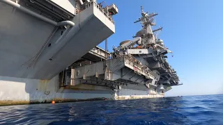 Jumping off a US Navy Air Craft Carrier