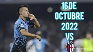 Gol de Hirving "Chucky" Lozano en el Napoli 3-2 Bologna 16-10-22