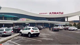 Almaty International Airport. The airport is located 15 kilometers from the center of Almaty.