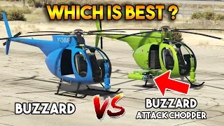 GTA 5 ONLINE : BUZZARD ATTACK CHOPPER VS BUZZARD (WHICH IS BEST?)