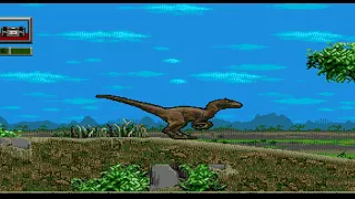 Полное прохождение Jurassic Park - Rampage Edition - Раптор (SEGA)