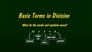 Basic Terms in Division