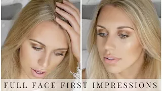 A FULL FACE OF FIRST IMPRESSIONS | Bronzed Sunkissed Summer Makeup Tutorial | Freya Farrington