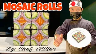 HOW TO MAKE EASY MOSAIC ROLL | FOUR SEAS ROLLS