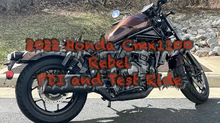 2022 Honda Cmx1100 Rebel PDI and Test Ride