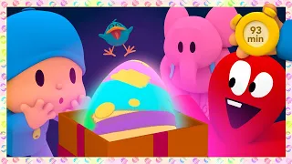 🌈 POCOYO AND NINA - Colored Surprise Eggs [93 min] ANIMATED CARTOON for Children | FULL episodes