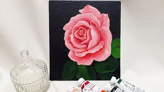 힐링하며 그리는 아크릴화 Acrylic rose painting tutorial