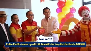 Love ko 'to! Robin Padilla teams up with McDonald's for toy distribution in BARMM