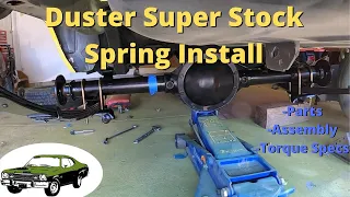 Duster Super Stock Leaf Springs Installation. Rear Suspension Installation w/ Torque Specs