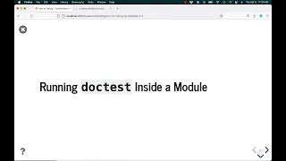 Testing Python with doctest