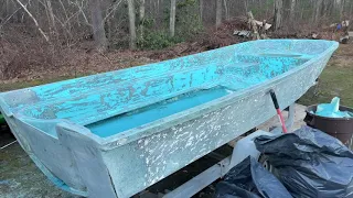 Whaler Restoration Project Ep 1- Gel Coat Grinding, Removing Wet Foam, Cutting Out Floor and Transom