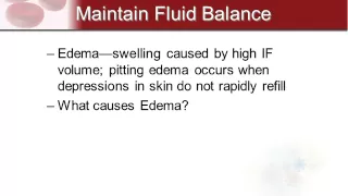 Chapter 20 - Fluid and Electrolyte Balance