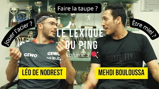 Léo De Nodrest et Mehdi Bouloussa | Le Lexique du ping #3