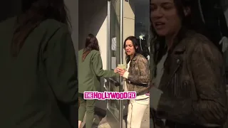 Michelle Rodriguez Has A Message For Paparazzi While Out Shopping With A Friend On Melrose Ave.