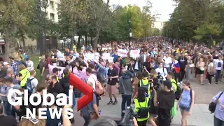 Russian opposition marches in Moscow