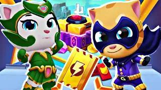 Talking Tom Hero Dash Score Madness Midnight Ginger vs Emerald Angela vs Raccoon Halloween 2021