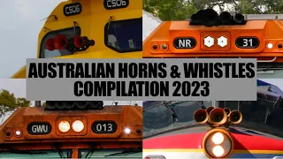 Australian Horns and Whistles Compilation 2023 - 17 Minutes of Aussie Train Horns!