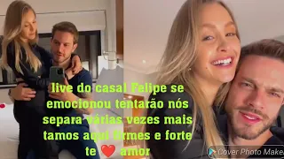 Felipe becari: live do casal com muita emoção Felipe se emocionou quase chorou que lindo 🥺