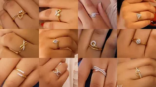 Latest Gold Diamond Women Finger Ring Designs With weight and Price| Diamond ring designs #Indhus