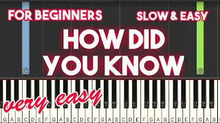 HOW DID YOU KNOW - GARY VALENCIANO | SLOW & EASY PIANO TUTORIAL