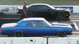 Old vs New - Muscle Cars Drag Racing - Demon, Hellcat, Charger, Camaro and more