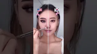 American vs Korean makeup✨ Choose your favorite! 미국 vs 한국 메이크업. 어떤 화장이 더 좋나요?