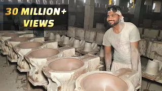 Ceramic Toilet Seat Manufacturing Process in Factory | How Commodes Made
