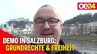 Demo in Salzburg für Grundrechte & Freiheit