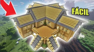 🏡¿Como HACER una CASA GRANDE de MADERA para SURVIVAL en Minecraft? *Fácil*🏘