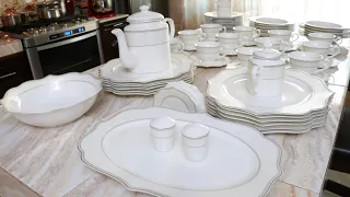 VAJILLA DE PORCELANA FINA 70 PIEZAS|Mis compras🤩👍