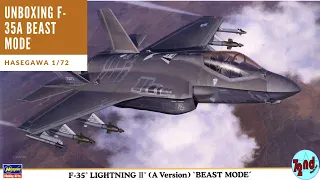 Hasegawa F-35A 1/72  beast mode unboxing