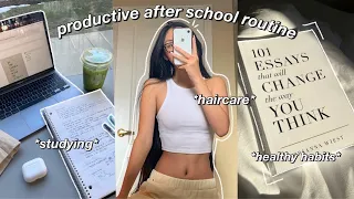 my PRODUCTIVE night routine as a college student | study vlog, hair care & skincare routine 🧖🏻‍♀️