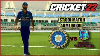 Cricket 22 | India vs West Indies 1st ODI | PC Gameplay 1080P 60FPS