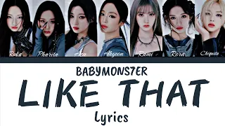 BABYMONSTER - Like That Lyrics