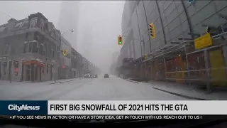 First big snowfall of 2021 hits the GTA