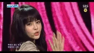 TIARA, shaking off the sight of surprise @ popular Inkigayo 131020