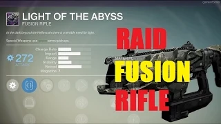 Destiny New Raid Weapon! Crota's End Legendary Fusion Rifle Light of the Abyss