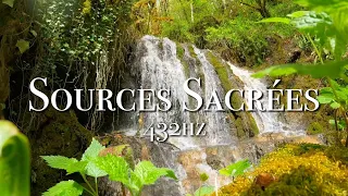 Sources Sacrées 432Hz  ♪ Musique Zen & Chant de l'Eau 1h30 - 4K