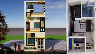 14x25 Feet Small House Design 3D