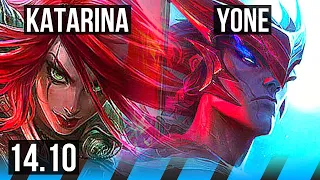 KATARINA vs YONE (MID) | 66% winrate, 9/1/1, Dominating | EUW Master | 14.10