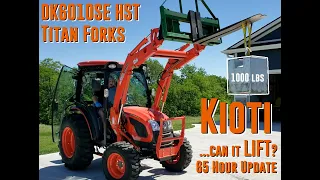 Kioti - DK6010SE HST Cab + Titan Forks + Skid Steer Adapter Plate - Lift Test & 62 Hour Overview